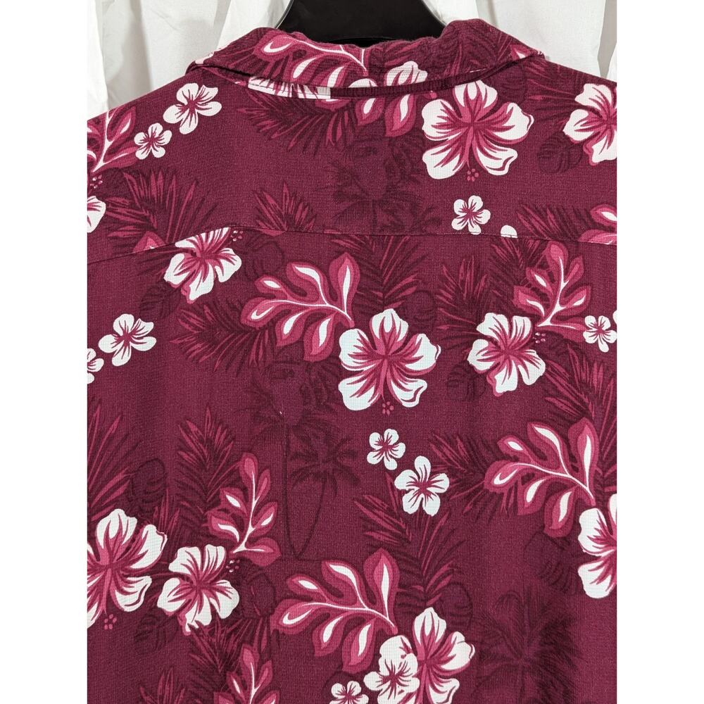 VT Hokies Vintage Maroon Hawaiian Button Up Shirt 2XL Chiliwear Embroidered - Picture 6 of 6